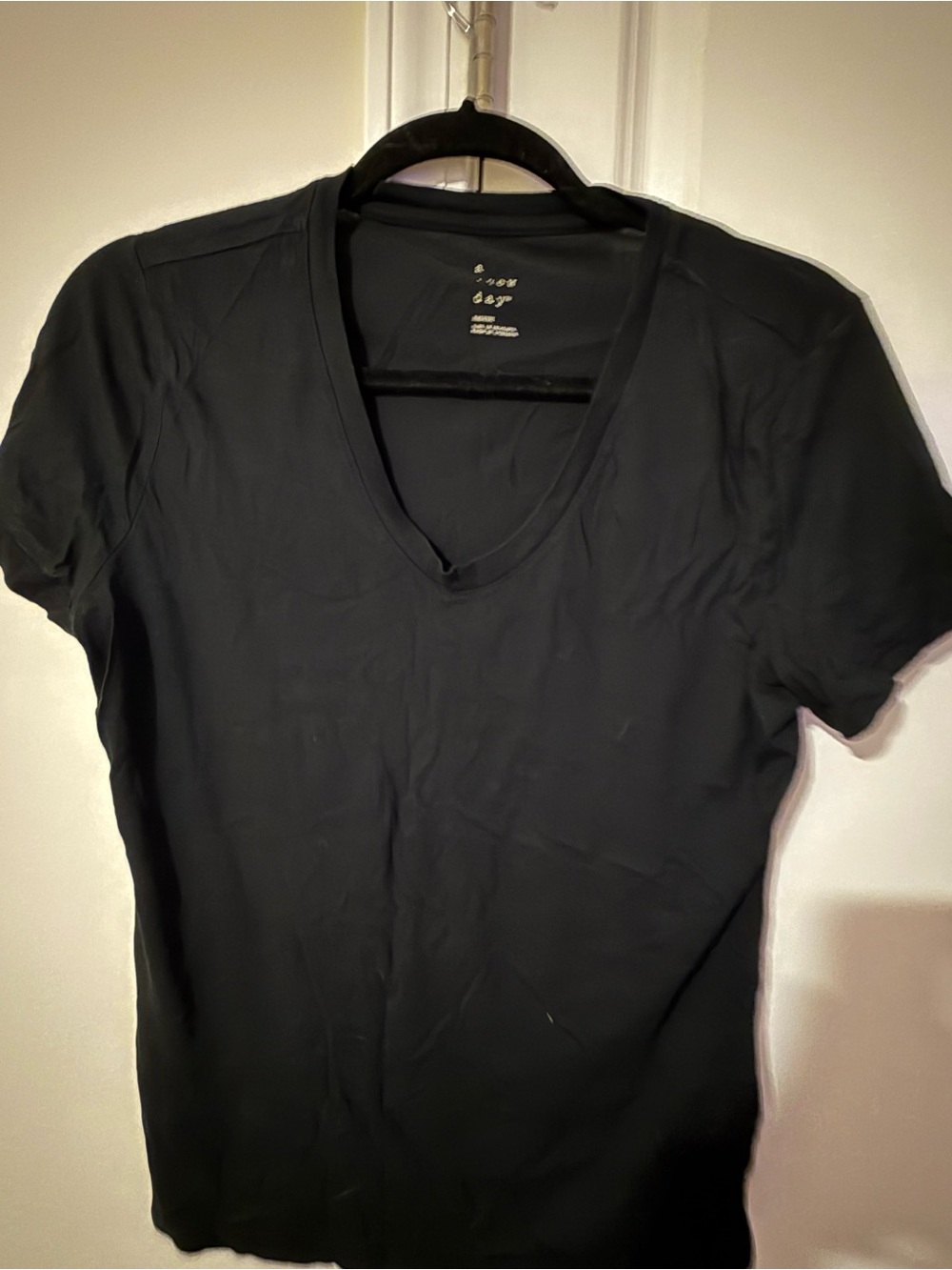 a new day Black V-Neck Short Sleeve Tee - Classic Fit